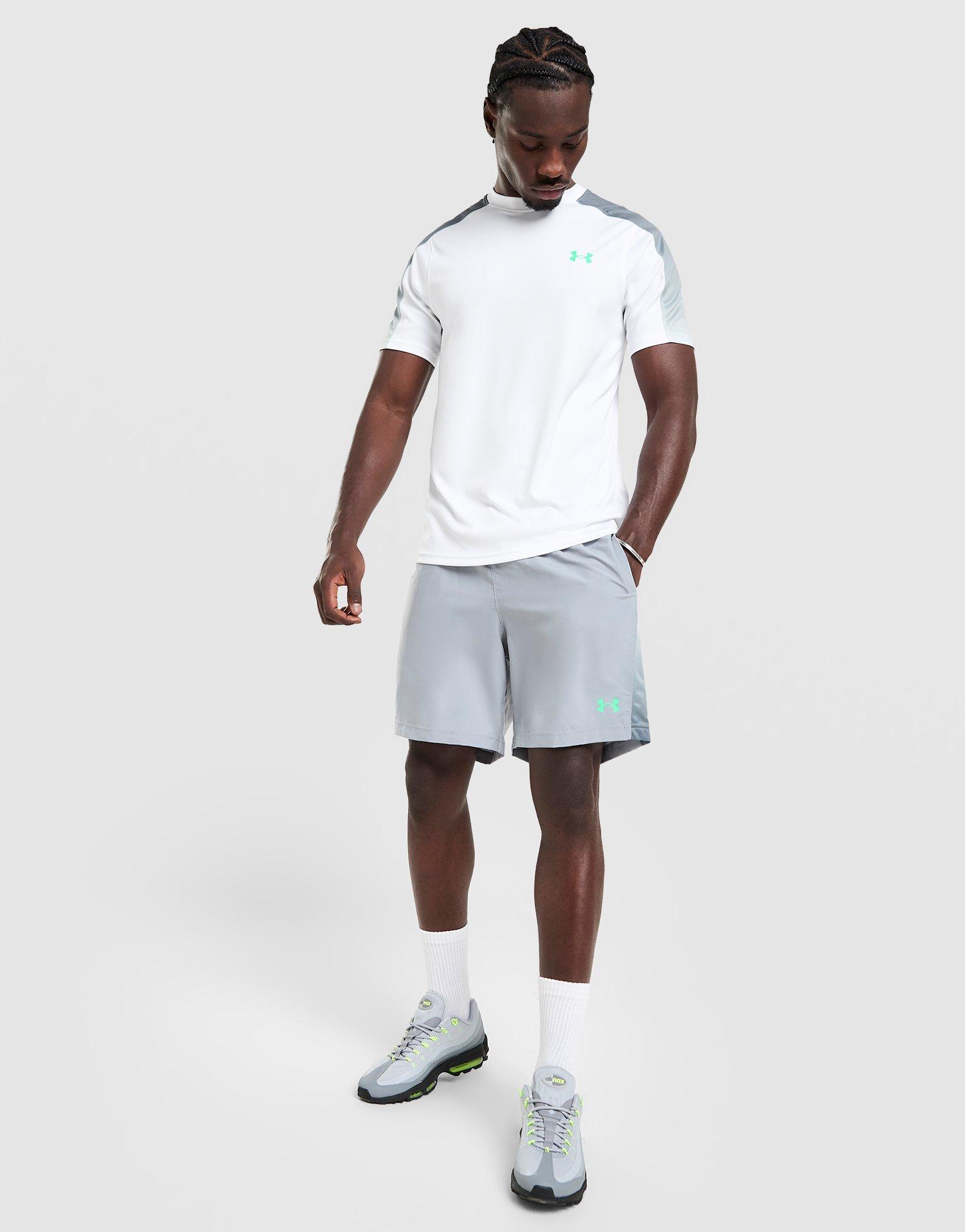 Pánske tričko UNDER ARMOUR TRIČKO TECH FADE T WHT/GRN 6007964-100 Biela