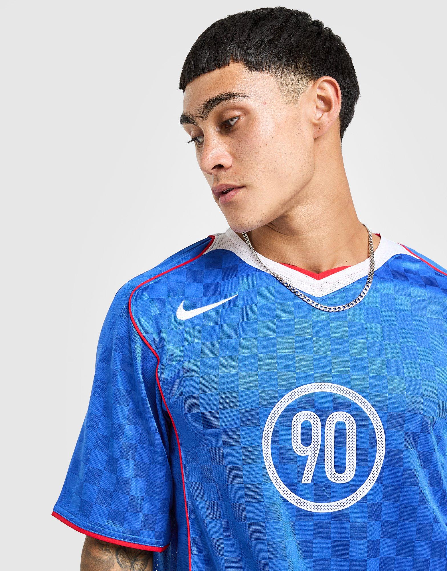 Чоловічі футболки NIKE ФУТБОЛКА M NK DF T90 ENERGY JSY 3 IB4212-480 Блакитний