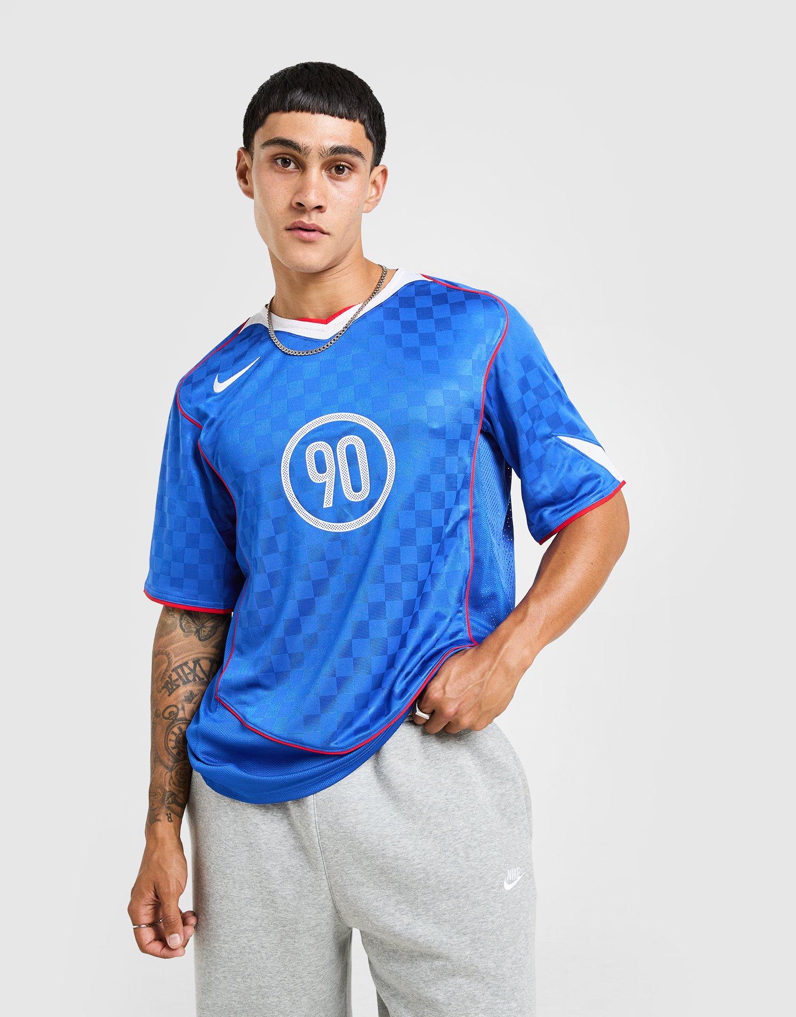 Чоловічі футболки NIKE ФУТБОЛКА M NK DF T90 ENERGY JSY 3 IB4212-480 Блакитний