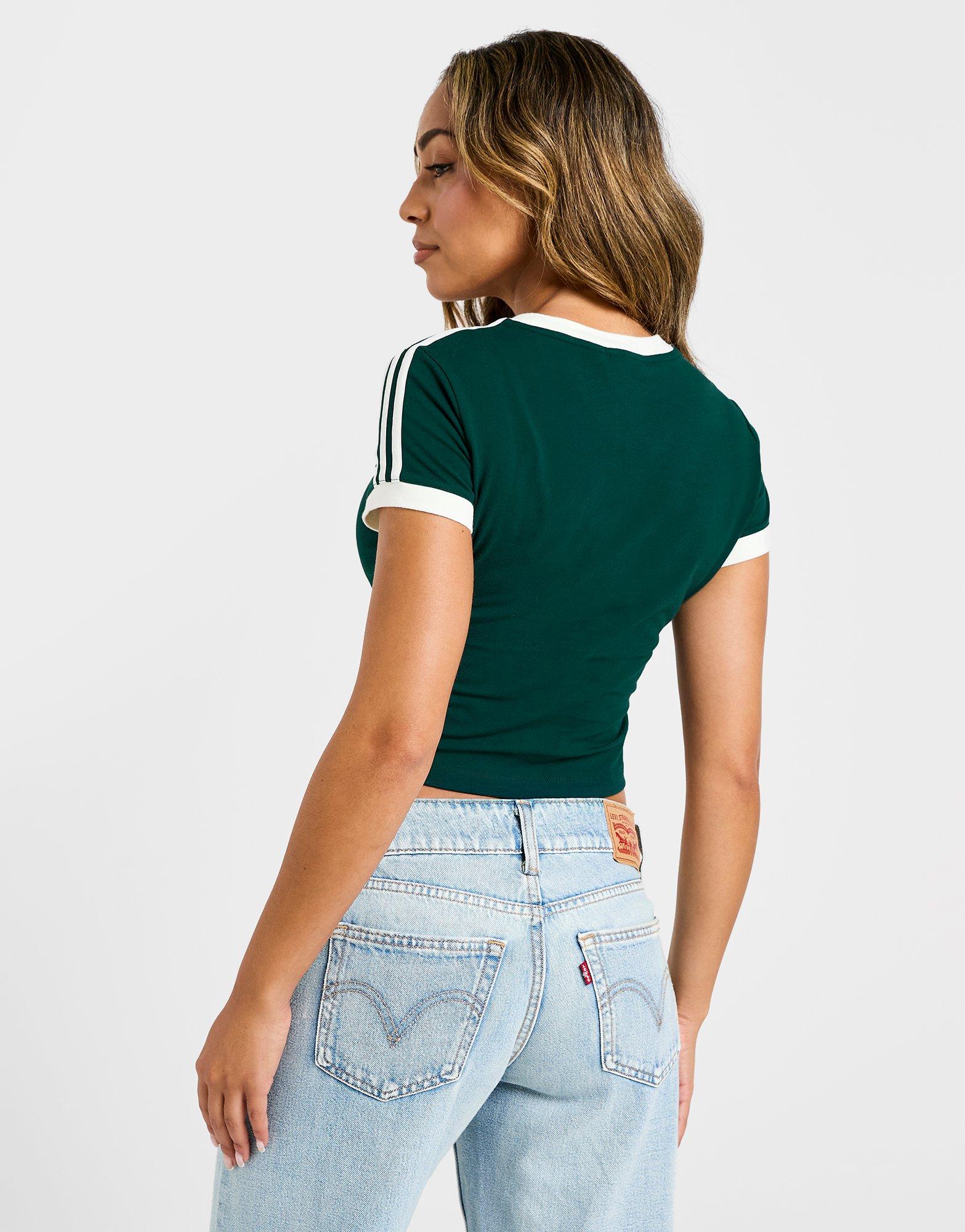 Moteriški marškinėliai ADIDAS MARŠKINĖLIAI SLIM TEE KD4277 Žalia