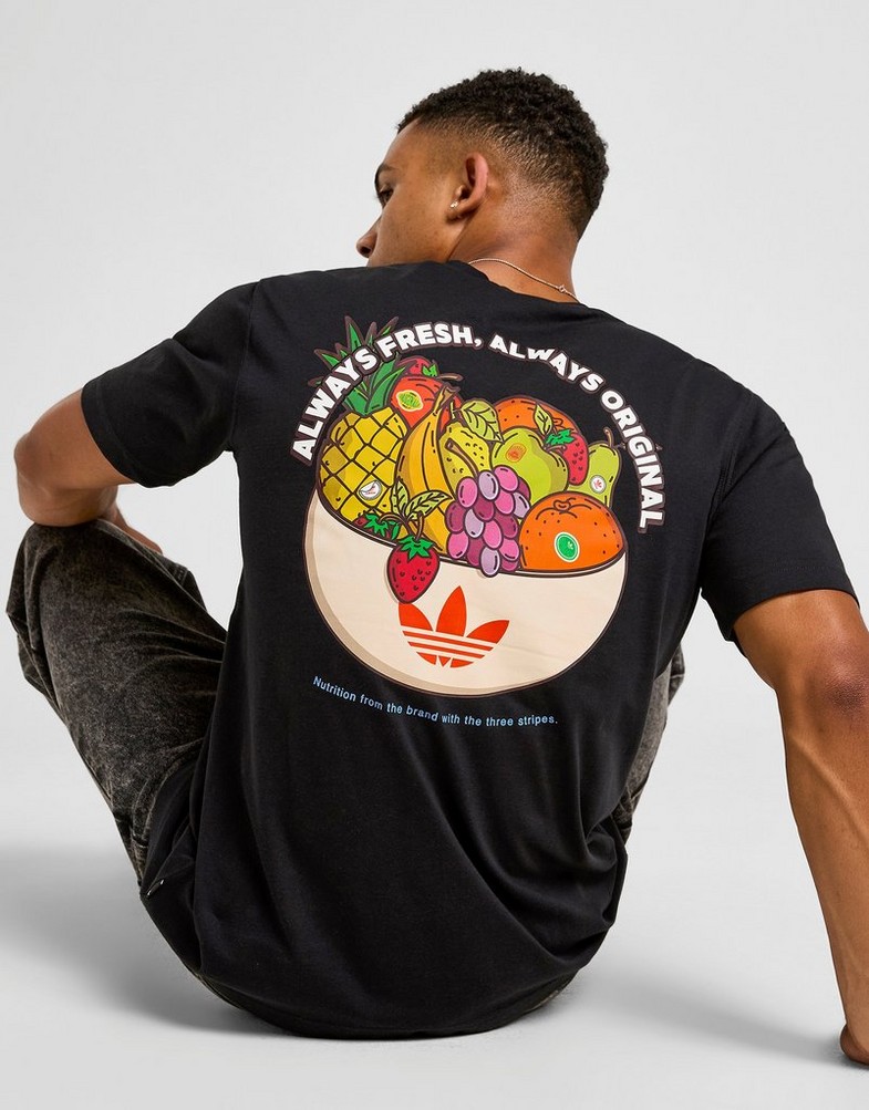 Koszulka, t-shirt męski ADIDAS T-SHIRT FRUIT BOWL T KD6628 Czarny