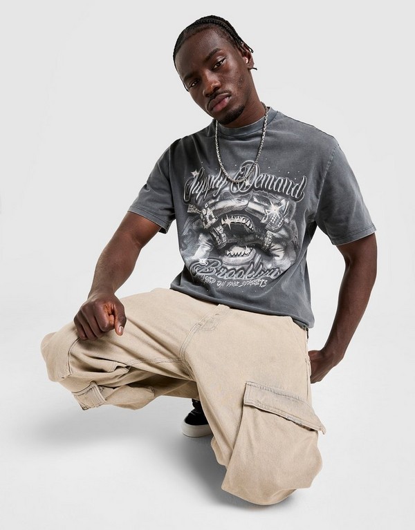 Supply&demand Tričko Chrome Grill Tee Blk-Blk