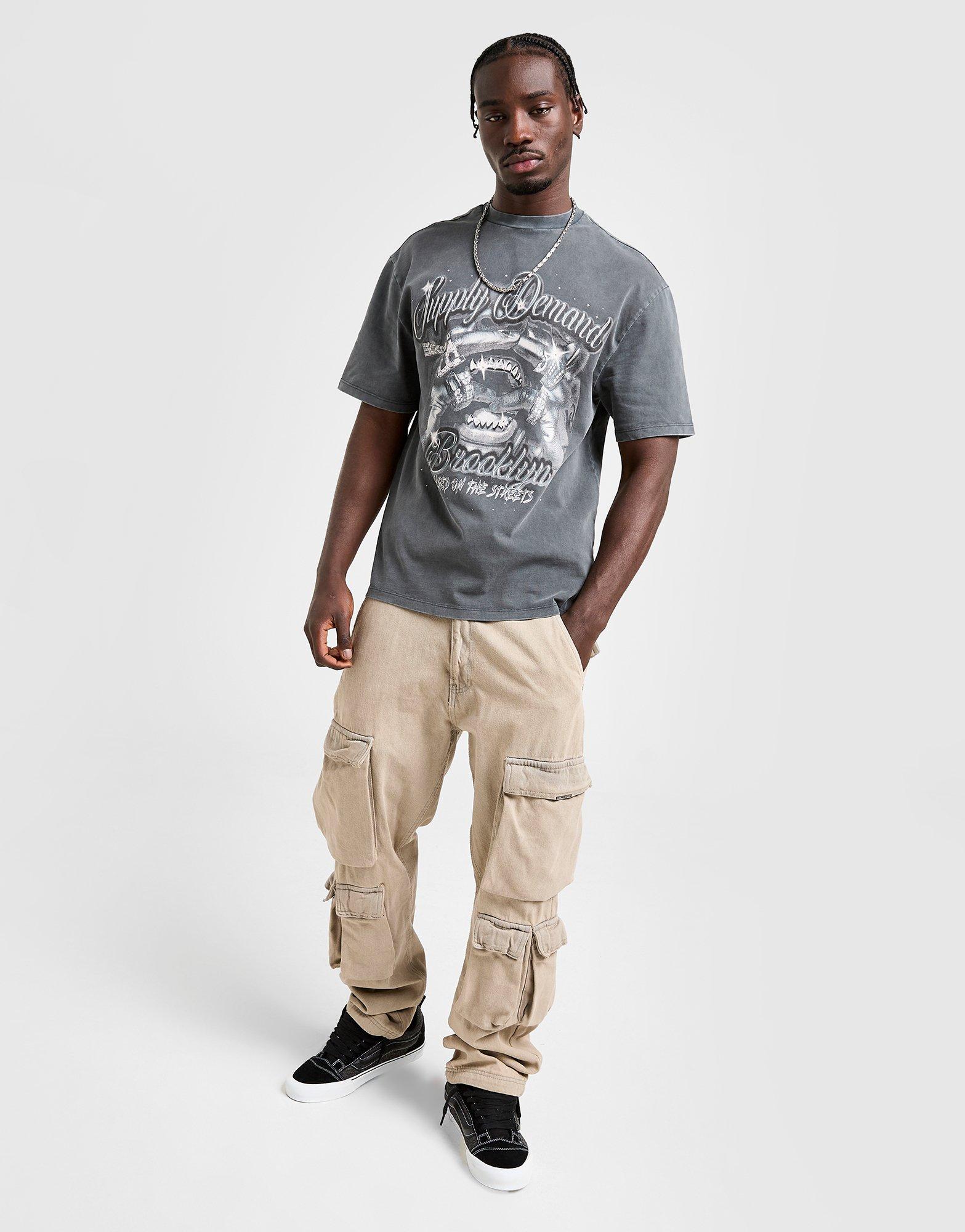 Чоловічі футболки SUPPLY&DEMAND ФУТБОЛКА CHROME GRILL TEE BLK-BLK SUPTM17814007 Чорний