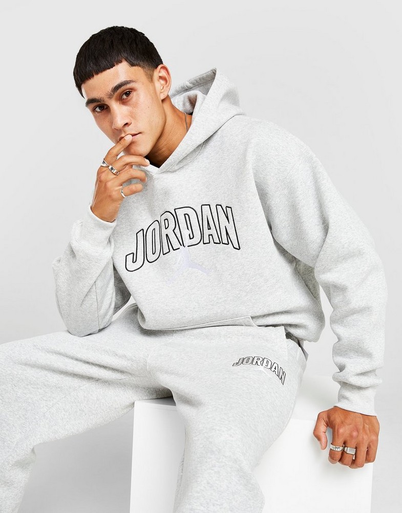 Pánska mikina JORDAN MIKINA S KAPUCŇOU VARSITY OH HD GREY IB7241-050 Sivá