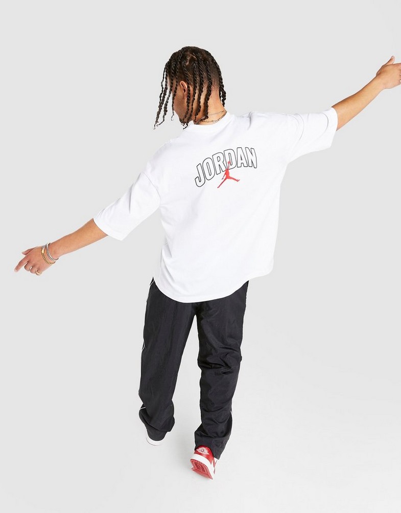 Tricou pentru bărbați JORDAN TRICOU M J BRK OVSZ SS CREW II2344-100 Alb