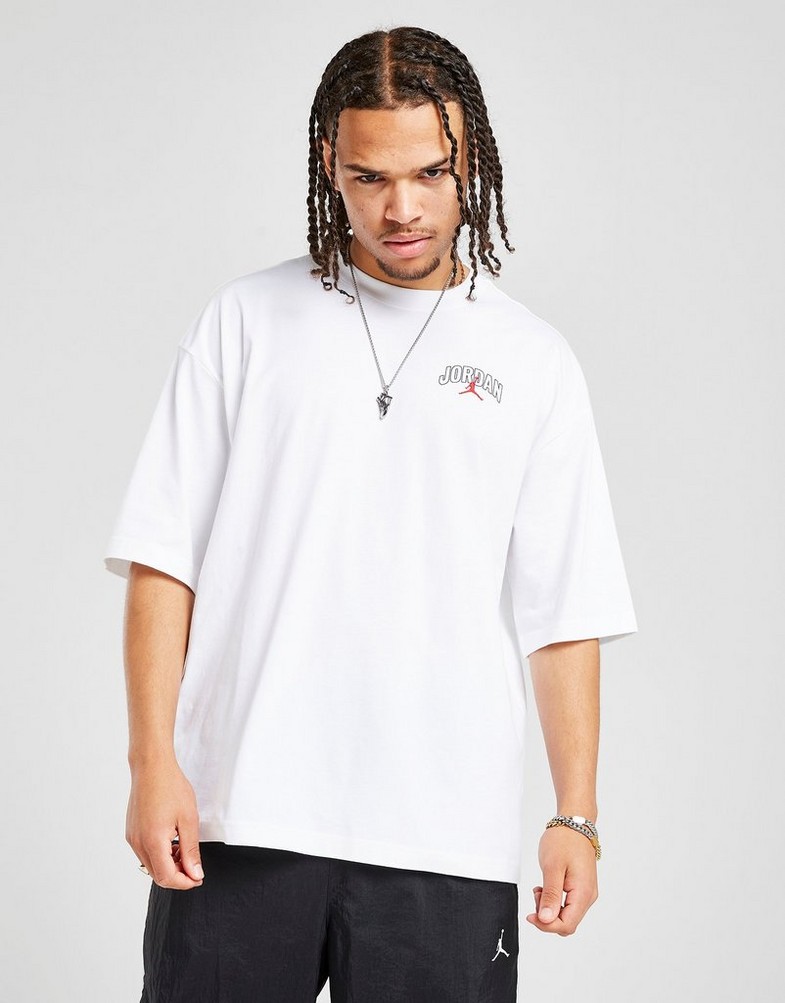 Tricou pentru bărbați JORDAN TRICOU M J BRK OVSZ SS CREW II2344-100 Alb