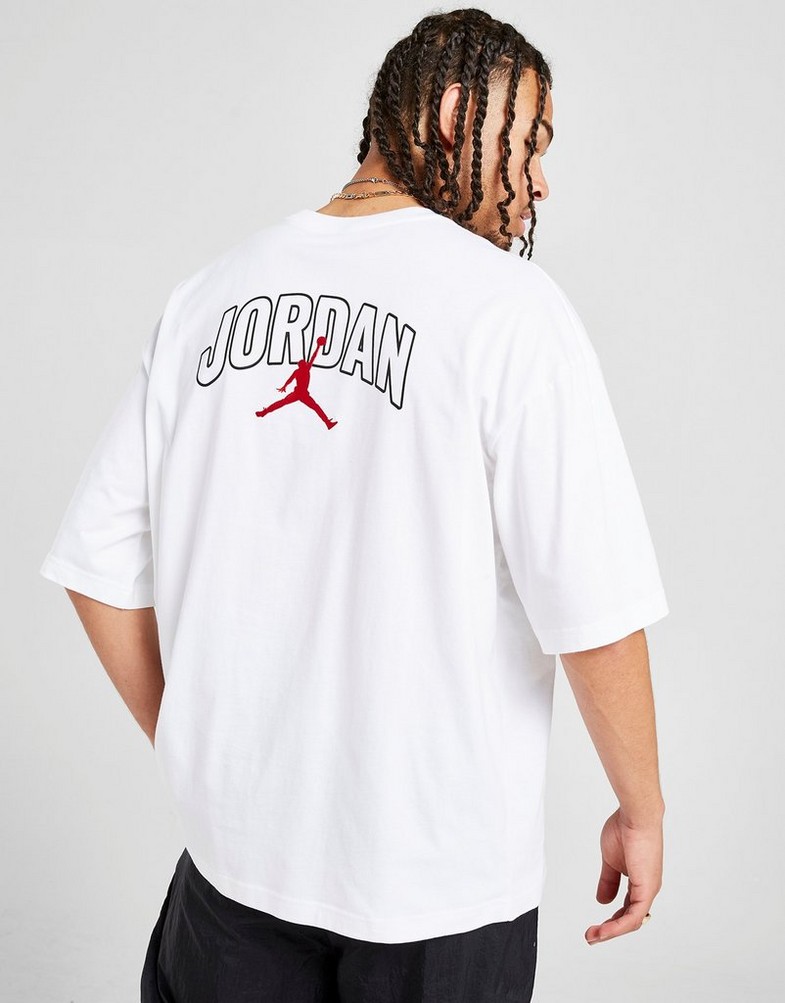 Tricou pentru bărbați JORDAN TRICOU M J BRK OVSZ SS CREW II2344-100 Alb