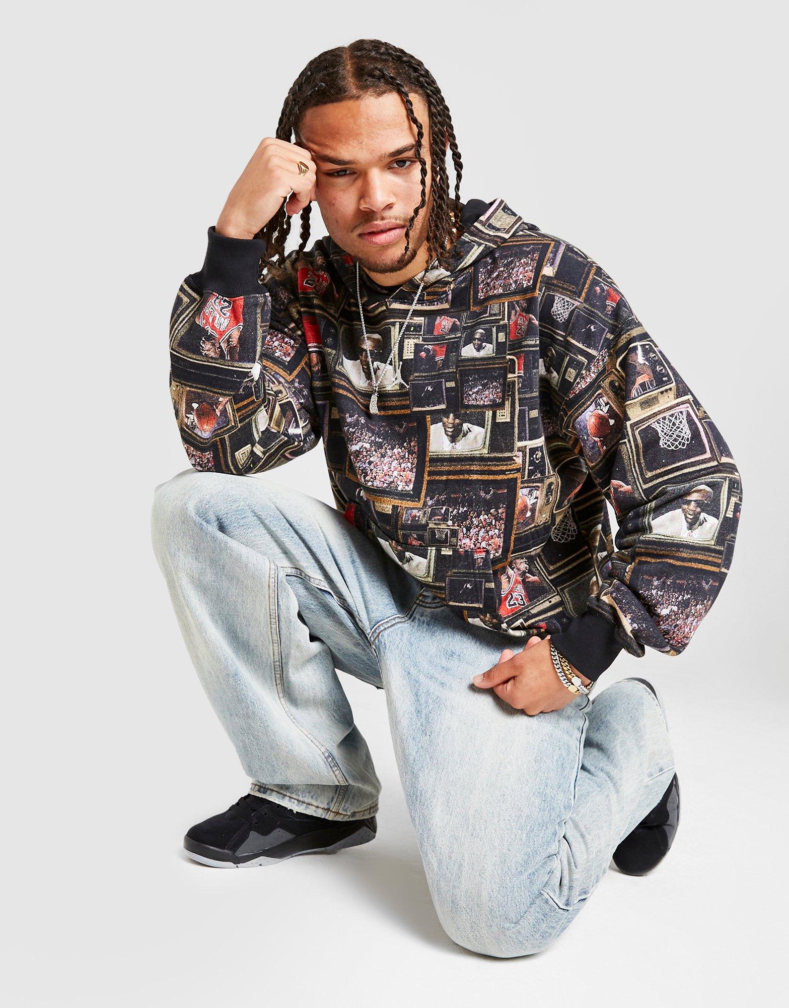 Jordan Bluza Z Kapturem M J Brk Aop Flc Po Lb