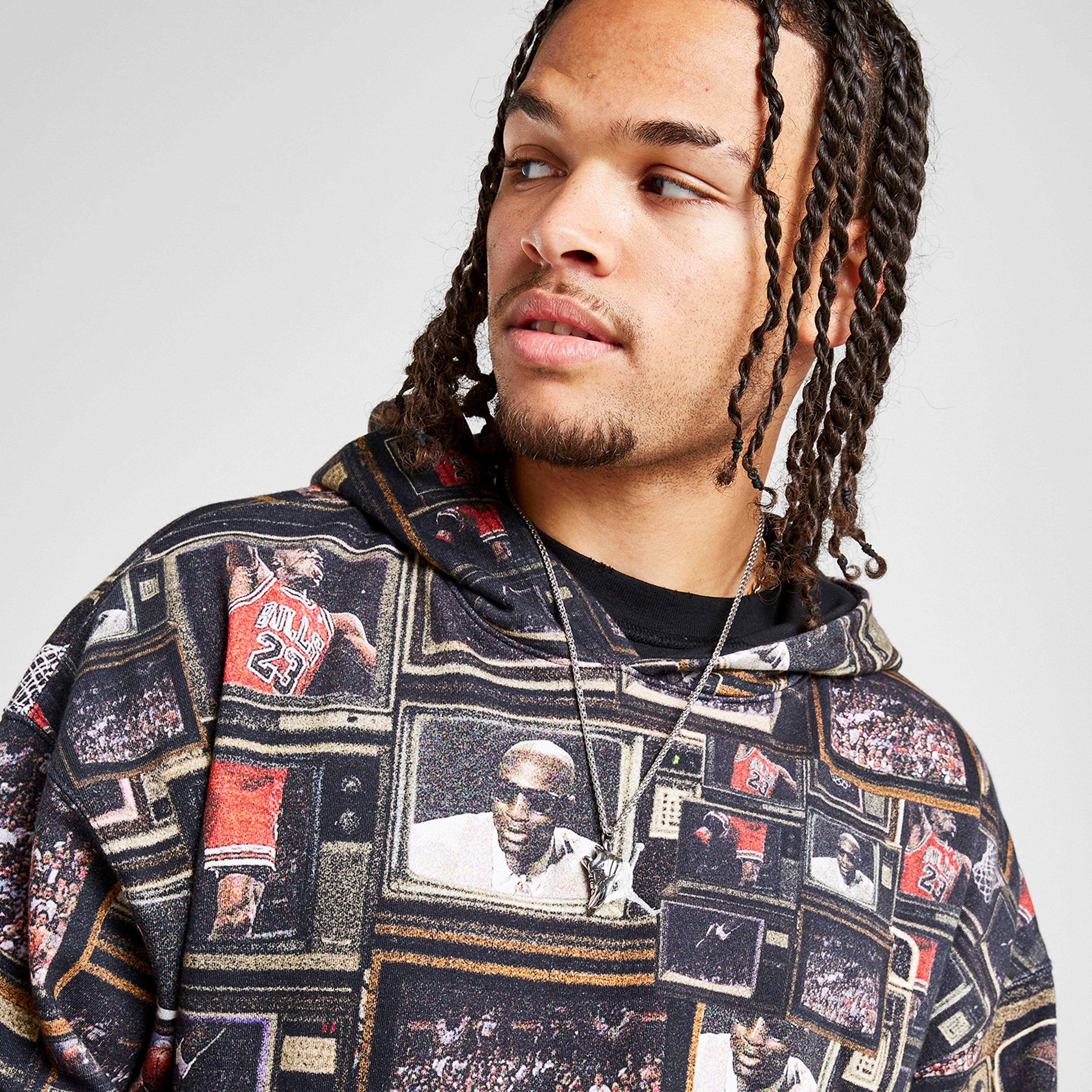 Bluză pentru bărbați JORDAN BLUZĂ CU GLUGĂ M J BRK AOP FLC PO LB