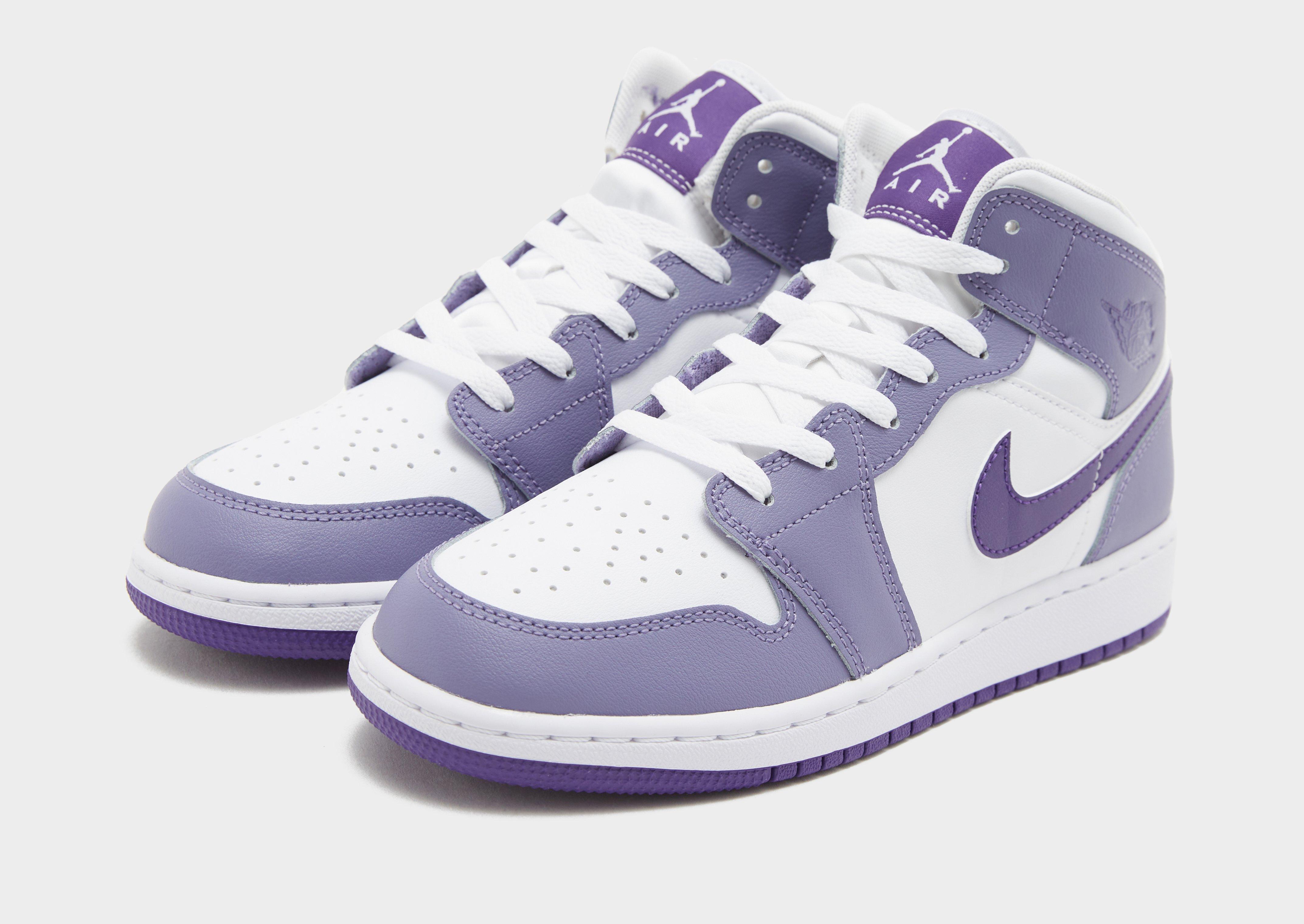 Buty sneakersy dla dzieci AIR JORDAN 1 MID DQ8423-500 Fioletowy