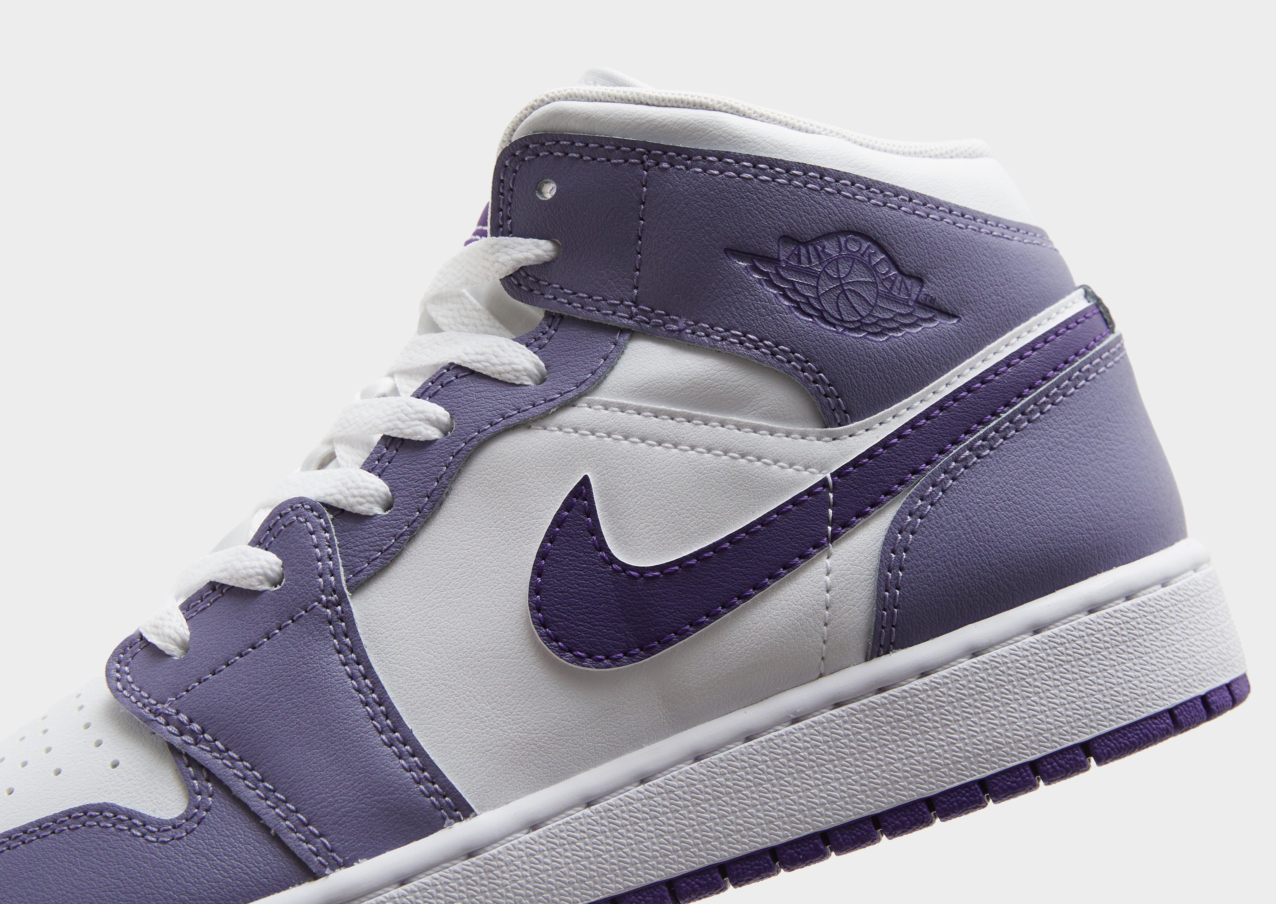 Buty sneakersy dla dzieci AIR JORDAN 1 MID DQ8423-500 Fioletowy