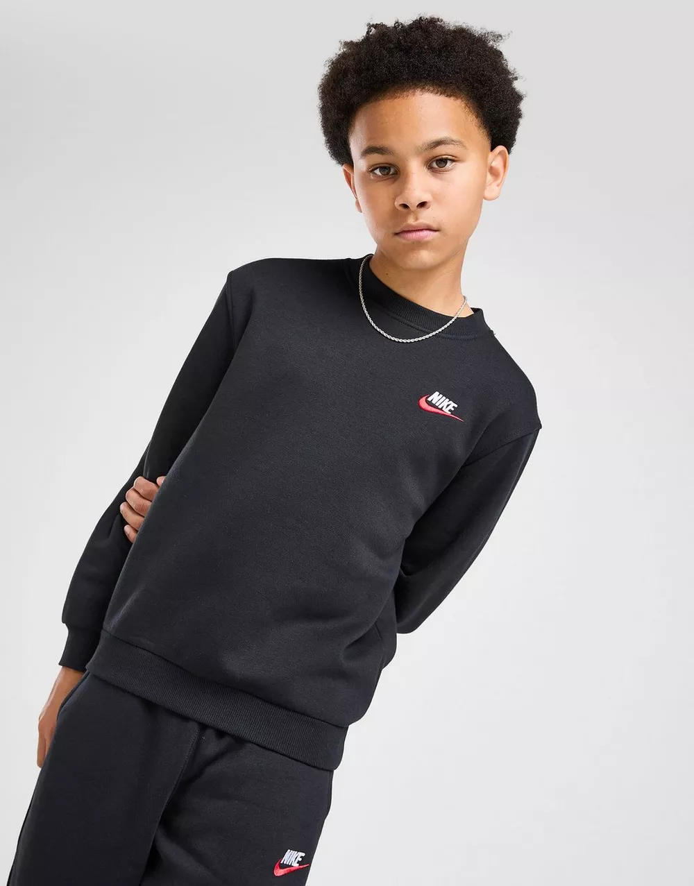 NIKE КОФТА K NSW CLUB FLC CREW LS LBR, фото 1 з 5