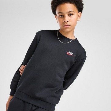 Detská mikina NIKE MIKINA K NSW CLUB FLC CREW LS LBR