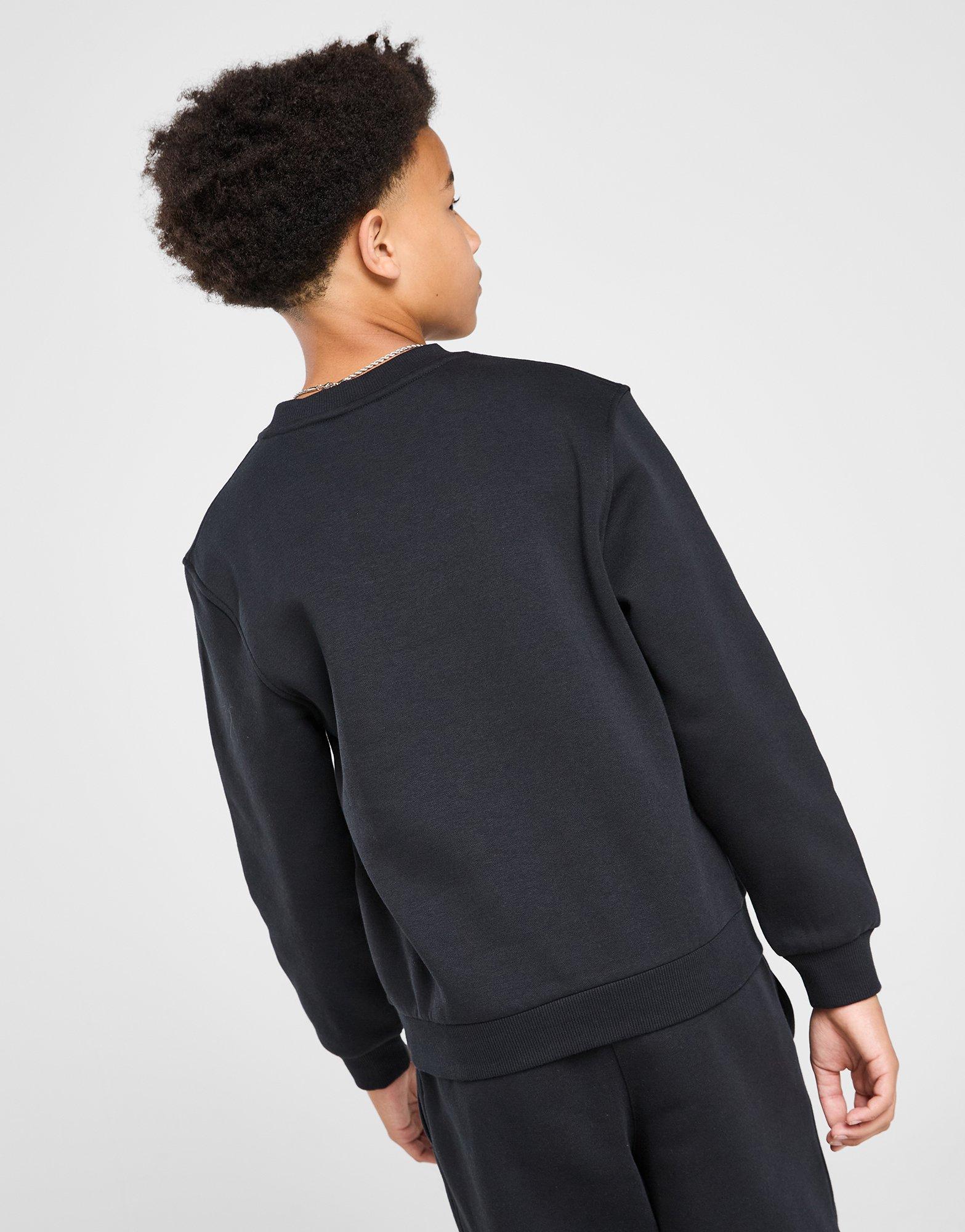 Bluza dziecięca NIKE BLUZA K NSW CLUB FLC CREW LS LBR FD3006-012 Czarny