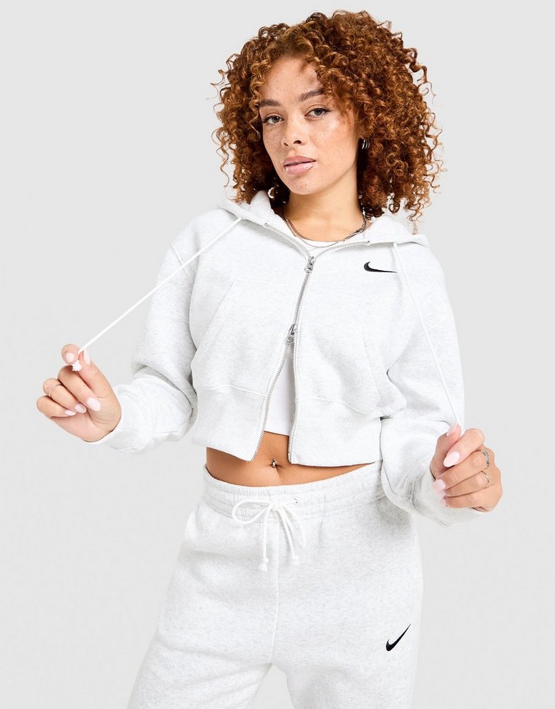 NIKE КОФТА НА БЛИСКАВЦІ З КАПЮШОНОМ W NSW PHNX FLC CRP HV2426-052