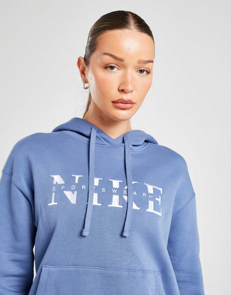 Bluză pentru femei NIKE BLUZĂ CU GLUGĂ W NSW PHNX FLC PO HOOD GLS IH4054-433 Albastru