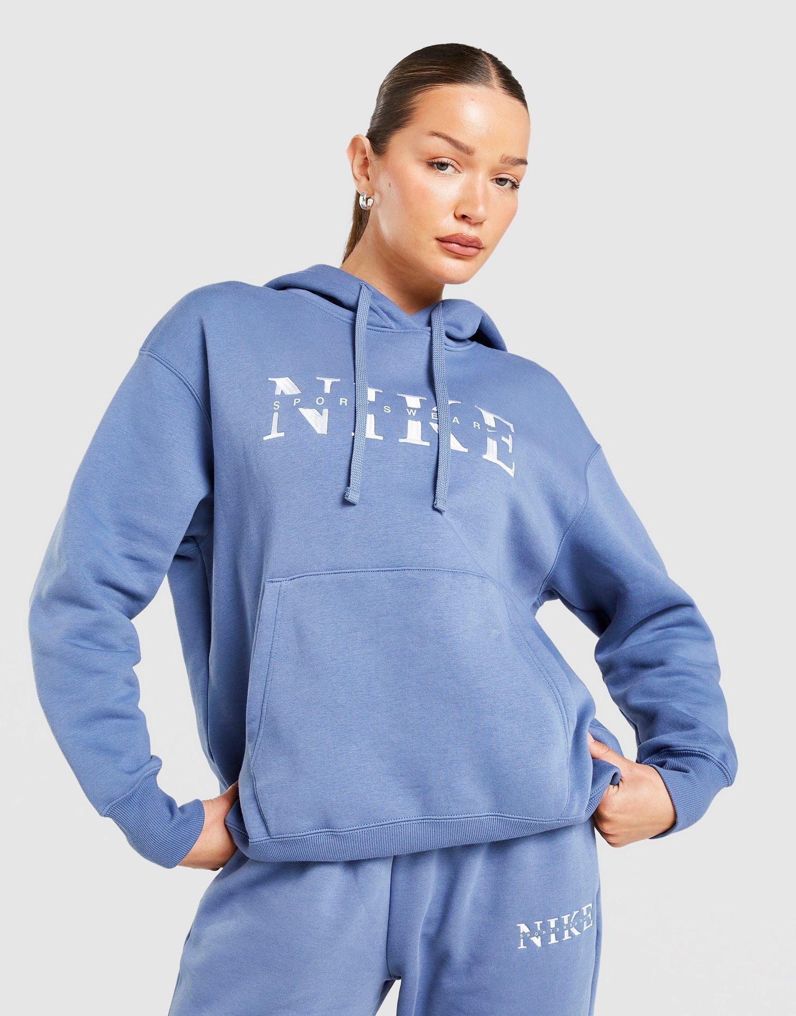 Bluză pentru femei NIKE BLUZĂ CU GLUGĂ W NSW PHNX FLC PO HOOD GLS IH4054-433 Albastru