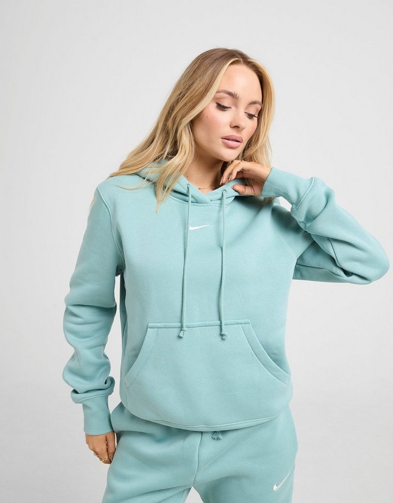 Moteriškas džemperis NIKE DŽEMPERIS SU GOBTUVU W   NSW PHNX FLC STD PO HOODIE HF6839-017 Mėtinė