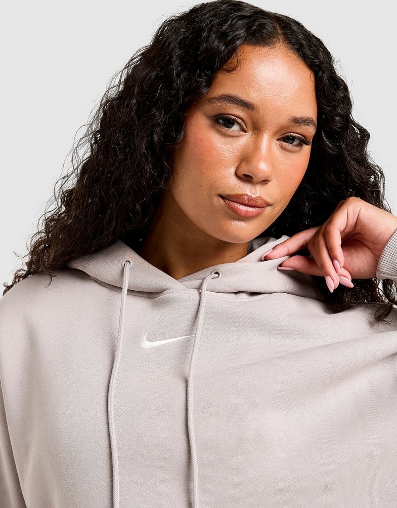 Dámska mikina NIKE MIKINA S KAPUCŇOU W NSW PHNX FLC OS PO HOODIE DQ5860-009 Sivá