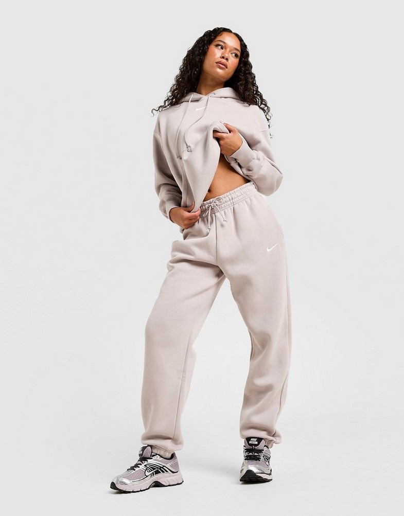 Pantaloni pentru femei NIKE PANTALONI  W NSW PHNX FLC HR OS PANT 2 FZ5996-009 Gri