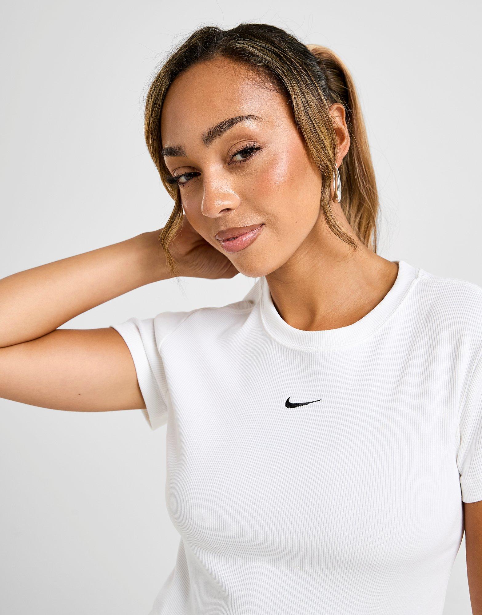 Moteriški marškinėliai NIKE MARŠKINĖLIAI W NSW RIB TGHT SS TEE HV4994-100 Balta