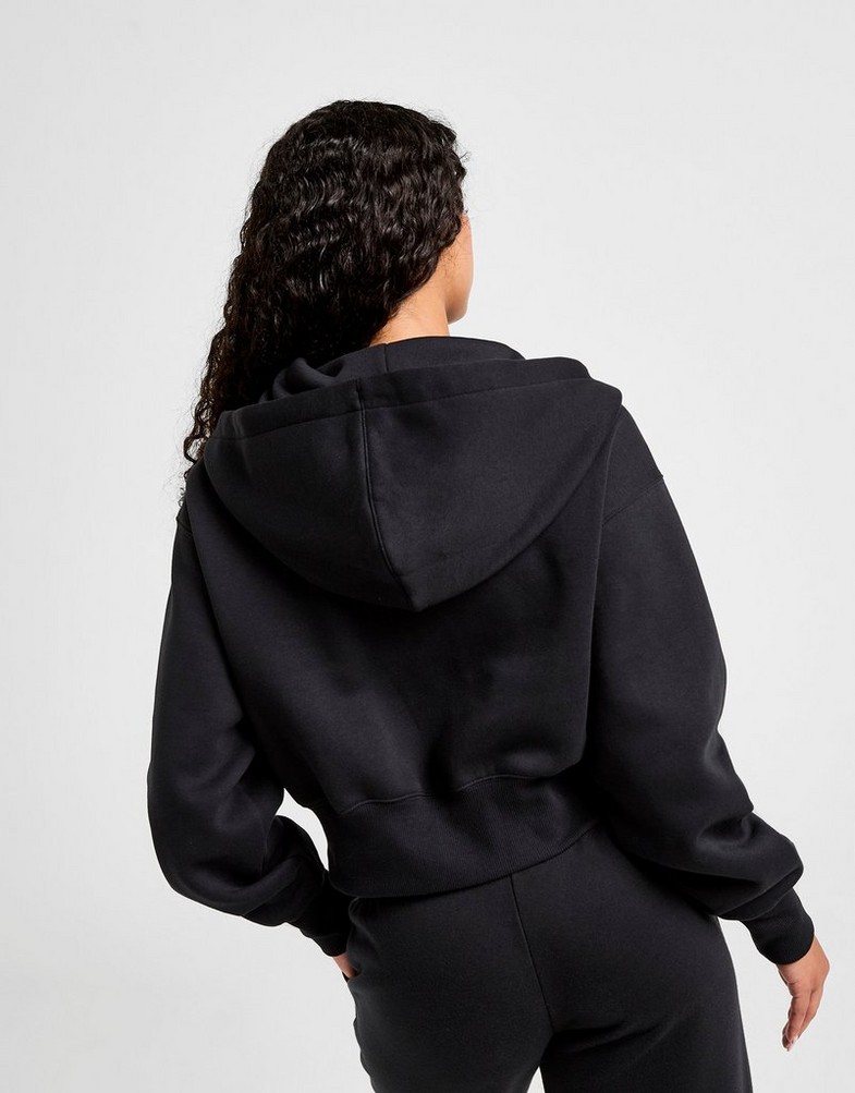 Дамска блуза NIKE СУИТЧЪР СЪС ЗАКОПЧАВАНЕ С   КАЧУЛКА W NSW PHNX FLC CRP HV2426-010 Черен