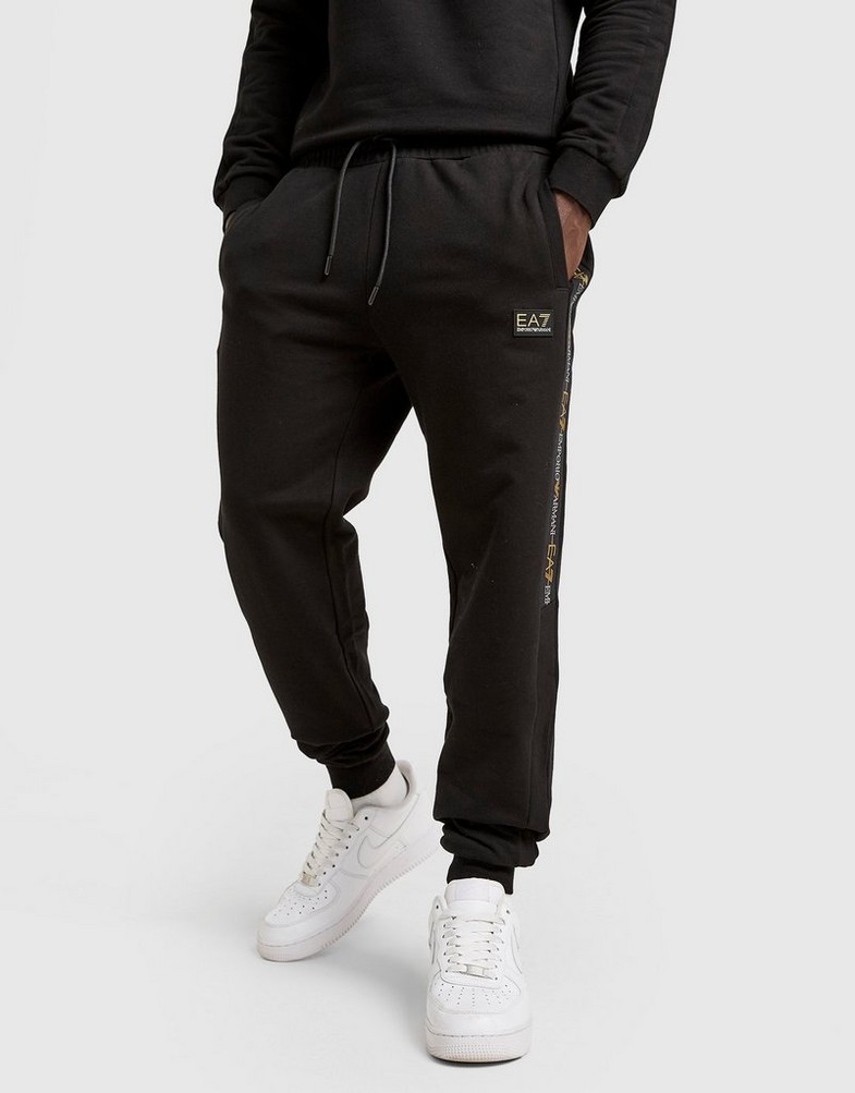 Muške hlače EMPORIO ARMANI 7 HLAČE TAPE PT BLK/GLD AF184027M001150UC001 crna