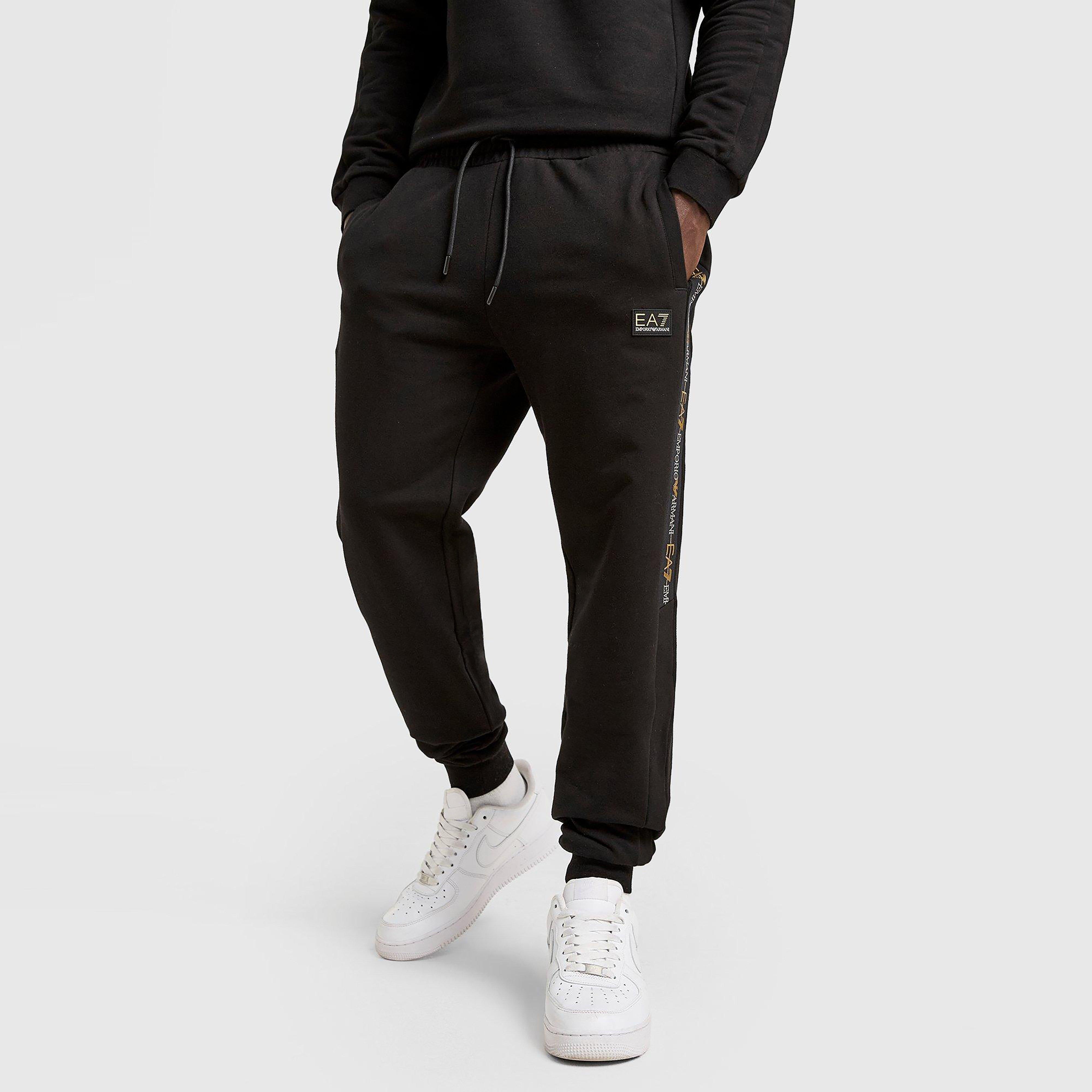 Férfi melegítőnadrág és jogger EMPORIO ARMANI 7 NADRÁG TAPE PT BLK/GLD