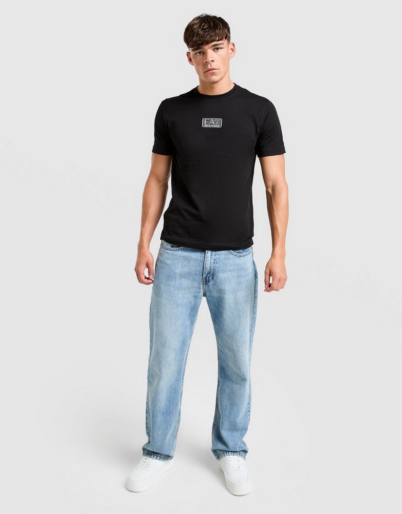 Muški T-shirt EMPORIO ARMANI 7 T-SHIRT CARBON LOGO T BLACK AF103757M001757UC001 crna