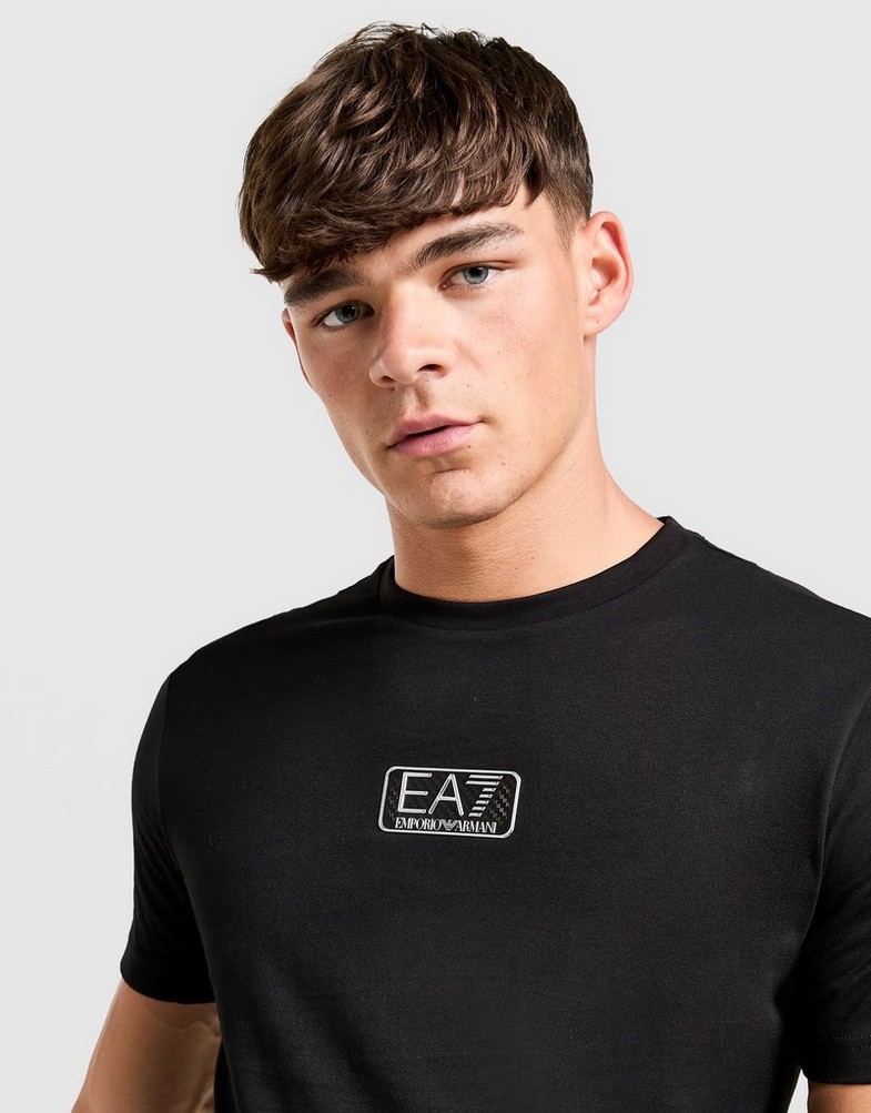 Muški T-shirt EMPORIO ARMANI 7 T-SHIRT CARBON LOGO T BLACK AF103757M001757UC001 crna