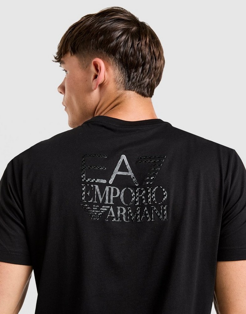 Muški T-shirt EMPORIO ARMANI 7 T-SHIRT CARBON LOGO T BLACK AF103757M001757UC001 crna