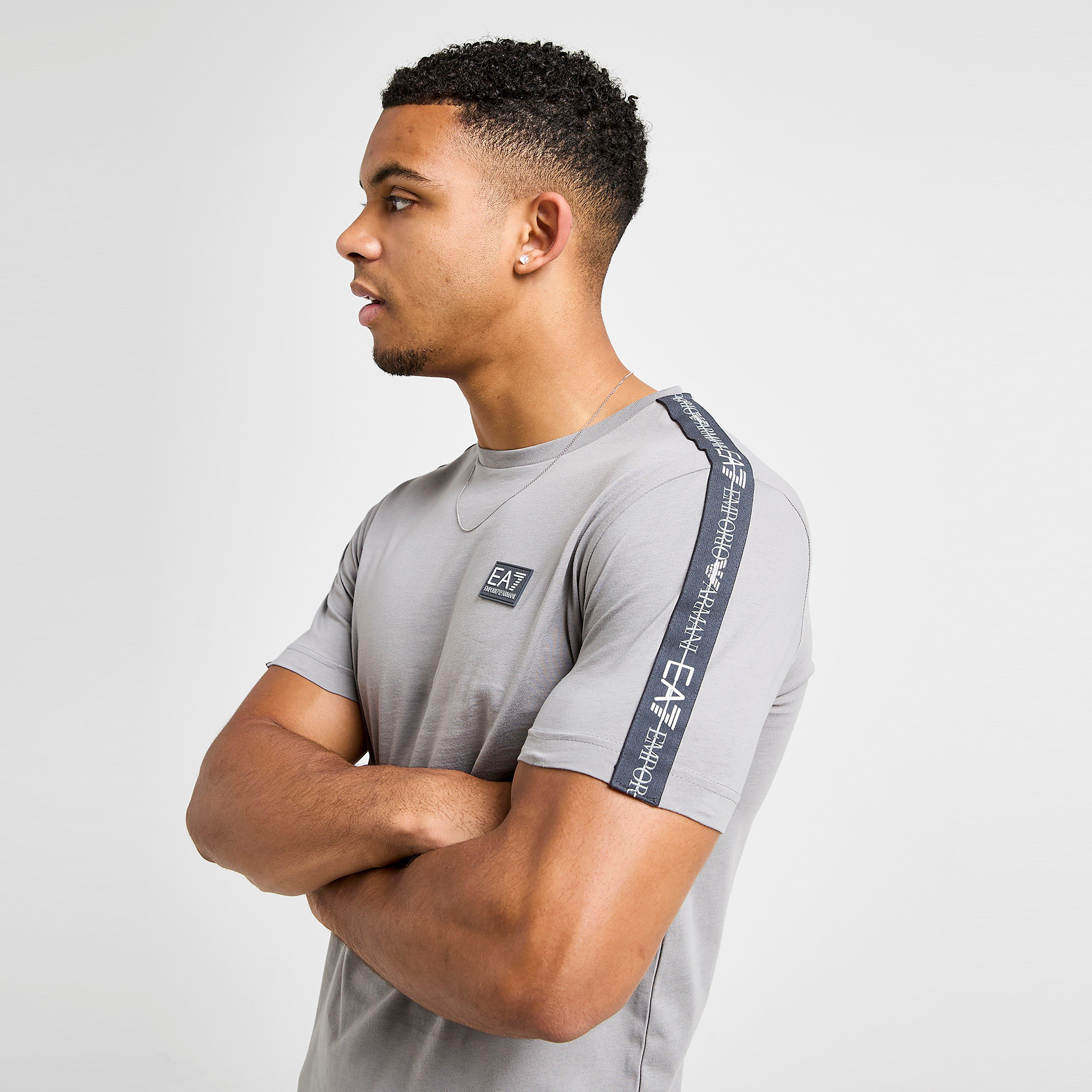 Férfi póló EMPORIO ARMANI 7 PÓLÓ TAPE BADGE T SHARKSKIN