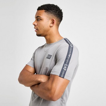 Muški T-shirt EMPORIO ARMANI 7 T-SHIRT TAPE BADGE T SHARKSKIN