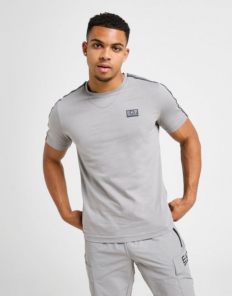 Muški T-shirt EMPORIO ARMANI 7 T-SHIRT TAPE BADGE T SHARKSKIN AF132447M001151U8062 siva