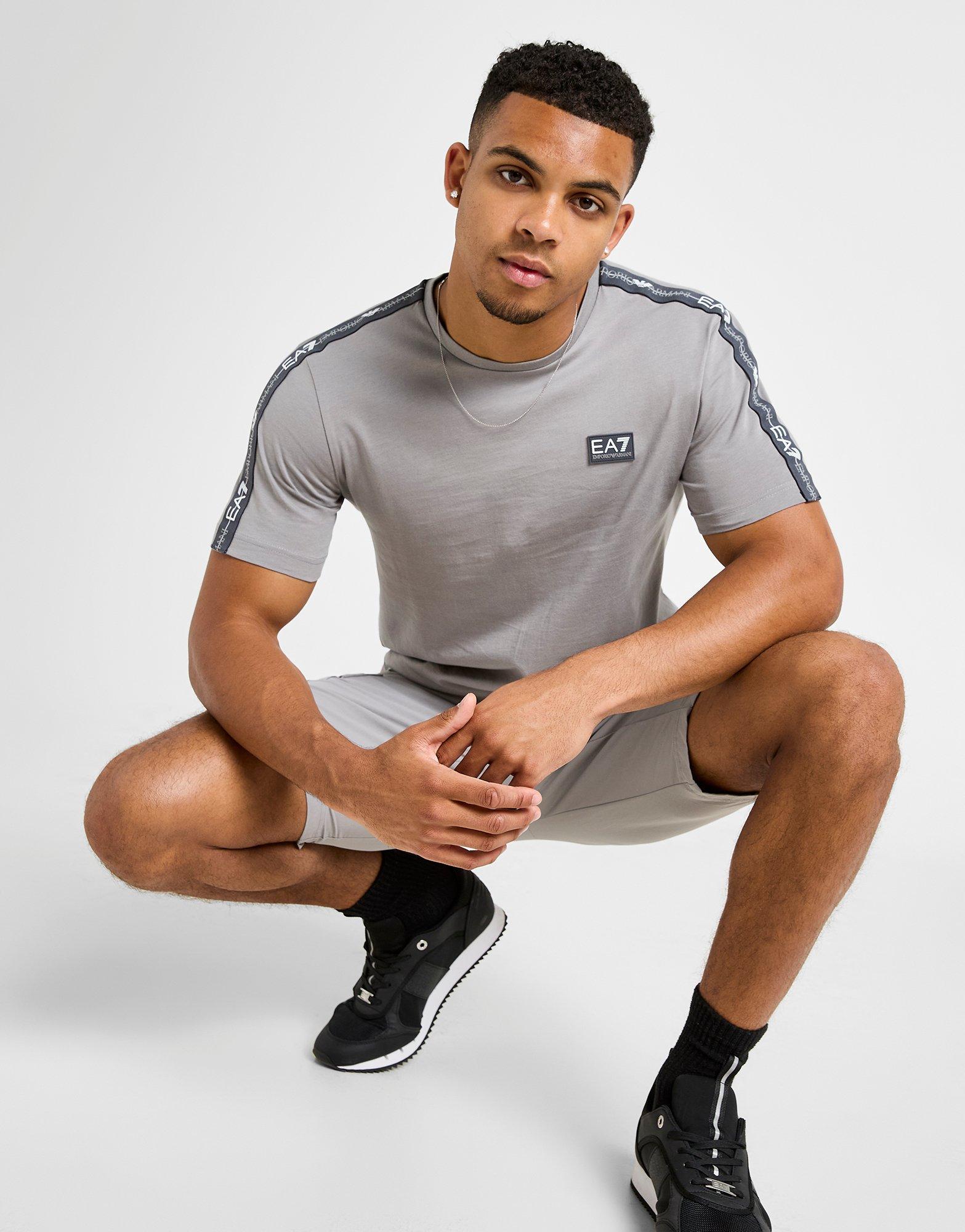 Чоловічі футболки EMPORIO ARMANI 7 ФУТБОЛКА TAPE BADGE T SHARKSKIN AF132447M001151U8062 Сірий