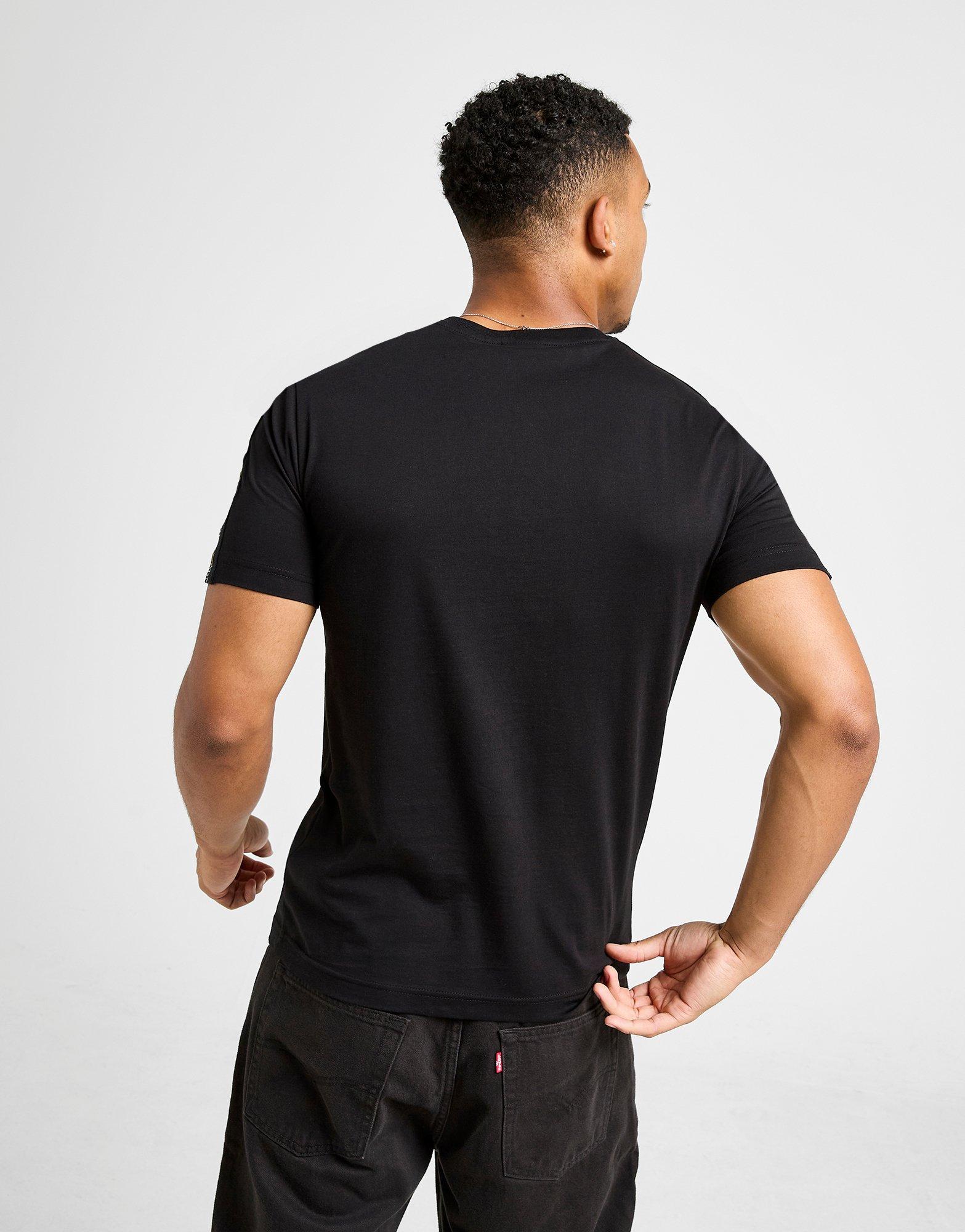 Koszulka, t-shirt męski EMPORIO ARMANI 7 T-SHIRT TAPE BADGE T BLK AF132447M001151UC001 Czarny