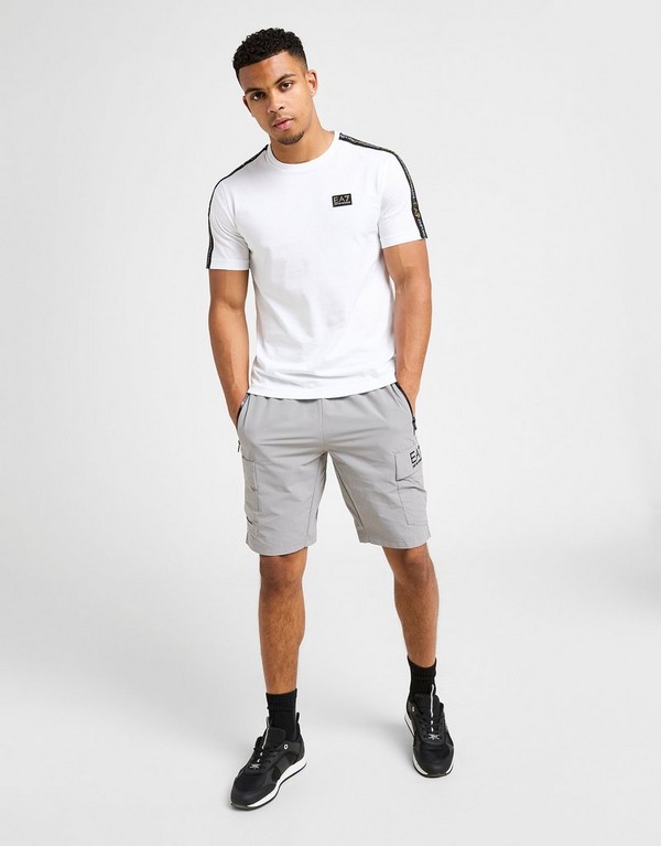 Emporio Armani 7 T-Shirt Tape Badge T Wht - obrazek 2