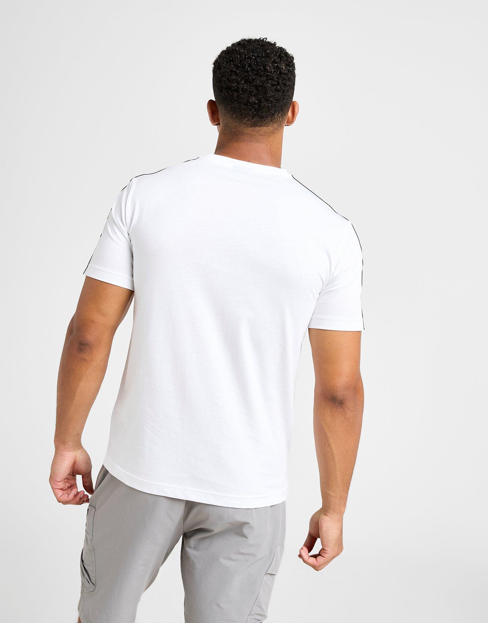 Koszulka, t-shirt męski EMPORIO ARMANI 7 T-SHIRT TAPE BADGE T WHT AF132447M001151U0002 Biały