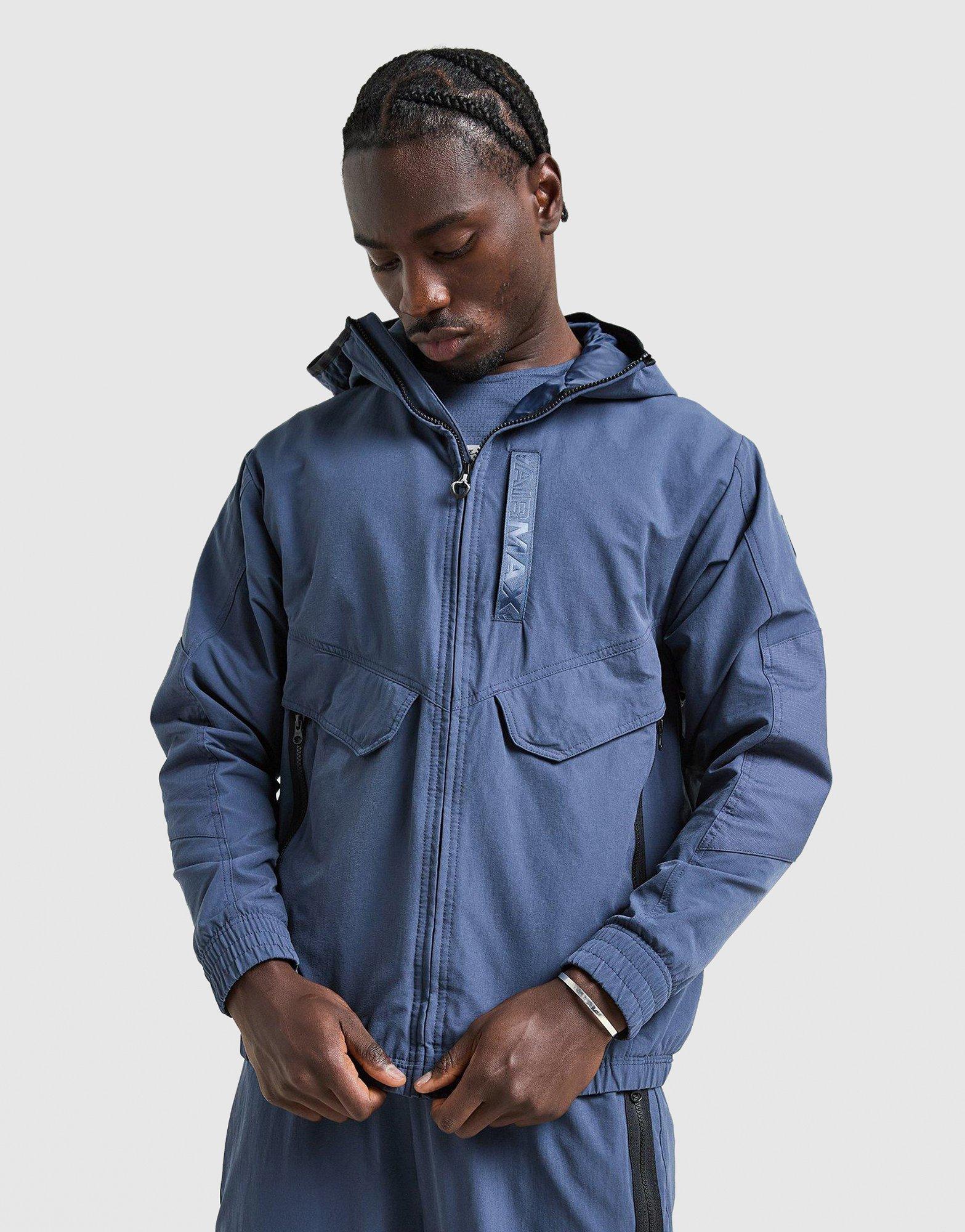 Férfi kabát NIKE PULÓVER CIPZÁRAS KAPUCNIS M AIR MAX WVN JKT IF0849-402 Sötétkék