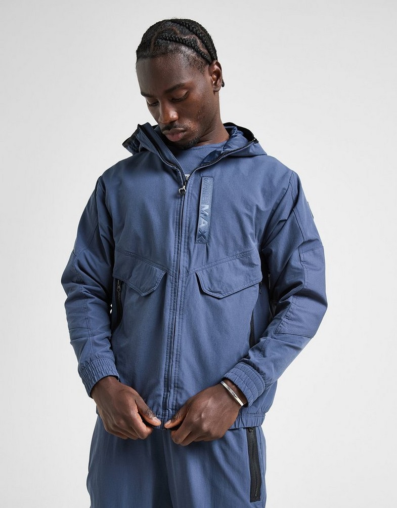 Férfi pulóverek NIKE PULÓVER CIPZÁRAS KAPUCNIS M AIR MAX WVN JKT IF0849-402 Sötétkék