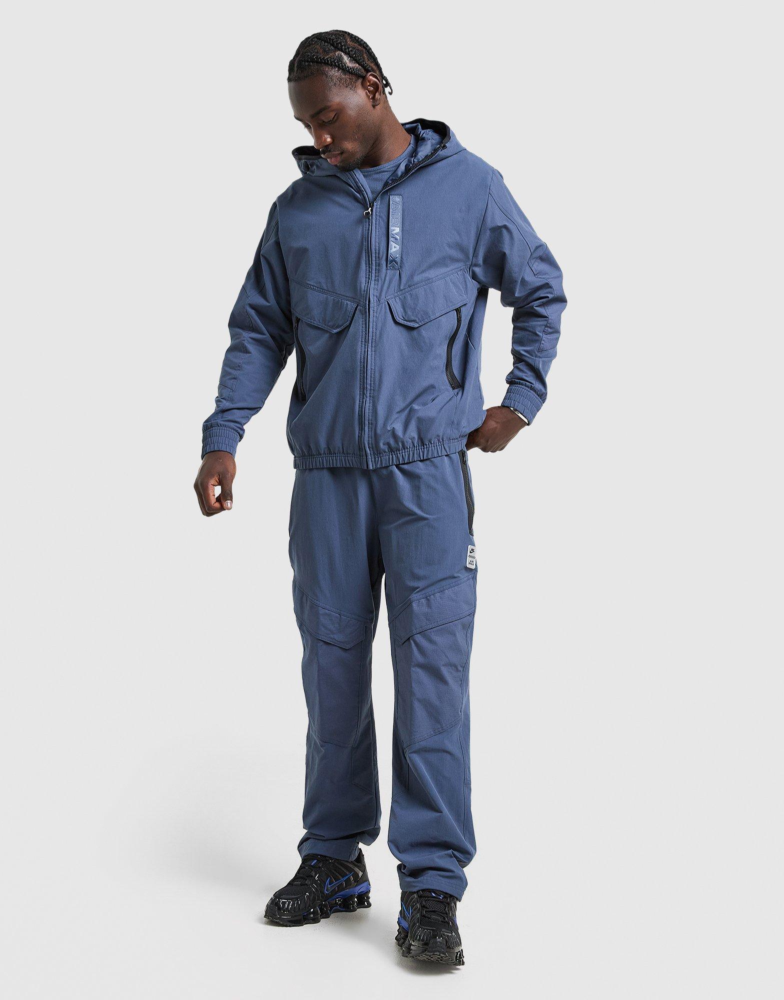 Férfi kabát NIKE PULÓVER CIPZÁRAS KAPUCNIS M AIR MAX WVN JKT IF0849-402 Sötétkék