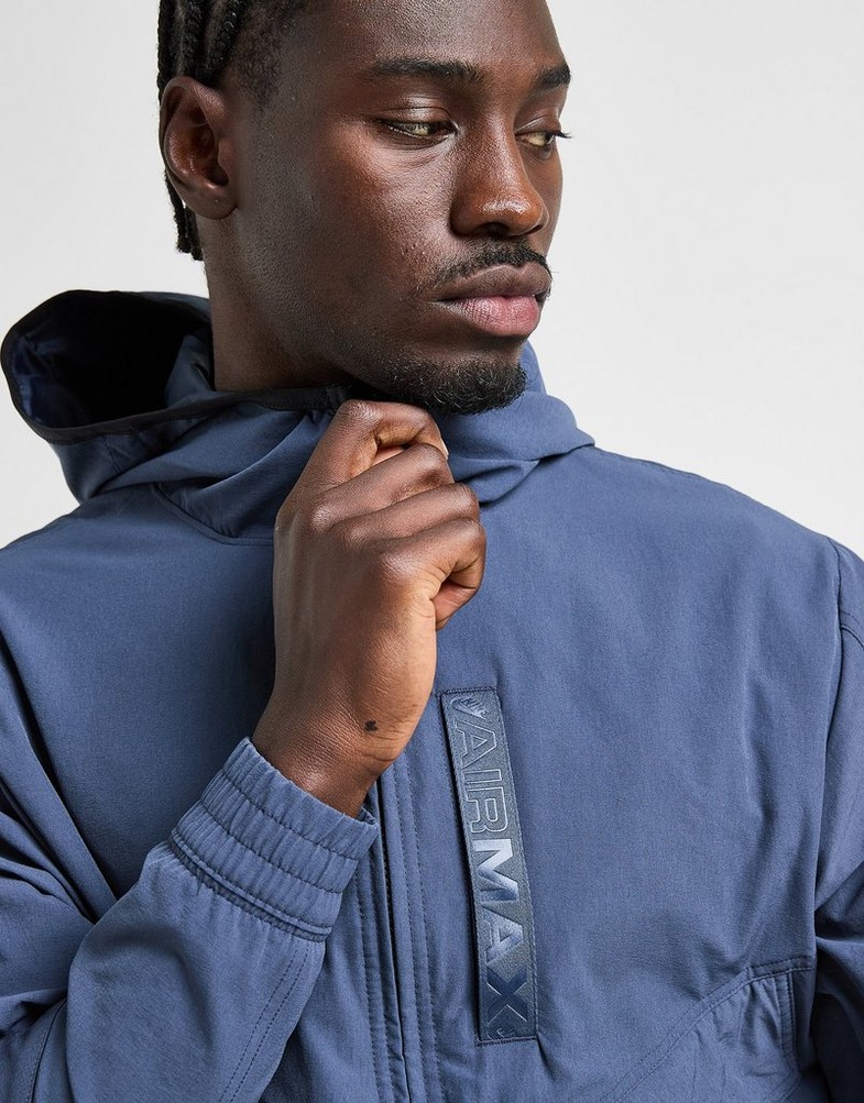 Férfi pulóverek NIKE PULÓVER CIPZÁRAS KAPUCNIS M AIR MAX WVN JKT IF0849-402 Sötétkék