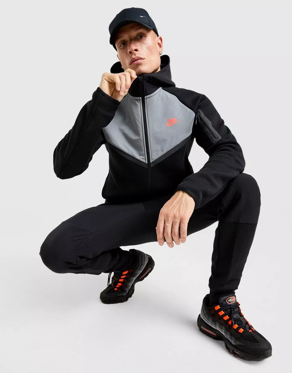 NIKE КОФТА НА БЛИСКАВЦІ З КАПЮШОНОМ   M NK TCH MIX WR HD, фото 1 з 6