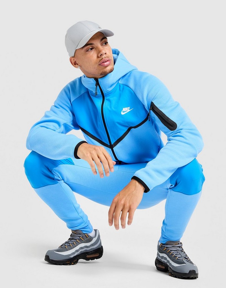 Bluză pentru bărbați NIKE BLUZĂ CU GLUGĂ M NK TCH MIX WR HD IH4302-412 Albastru