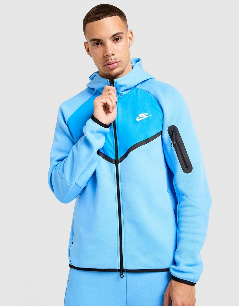 Bluză pentru bărbați NIKE BLUZĂ CU GLUGĂ M NK TCH MIX WR HD IH4302-412 Albastru