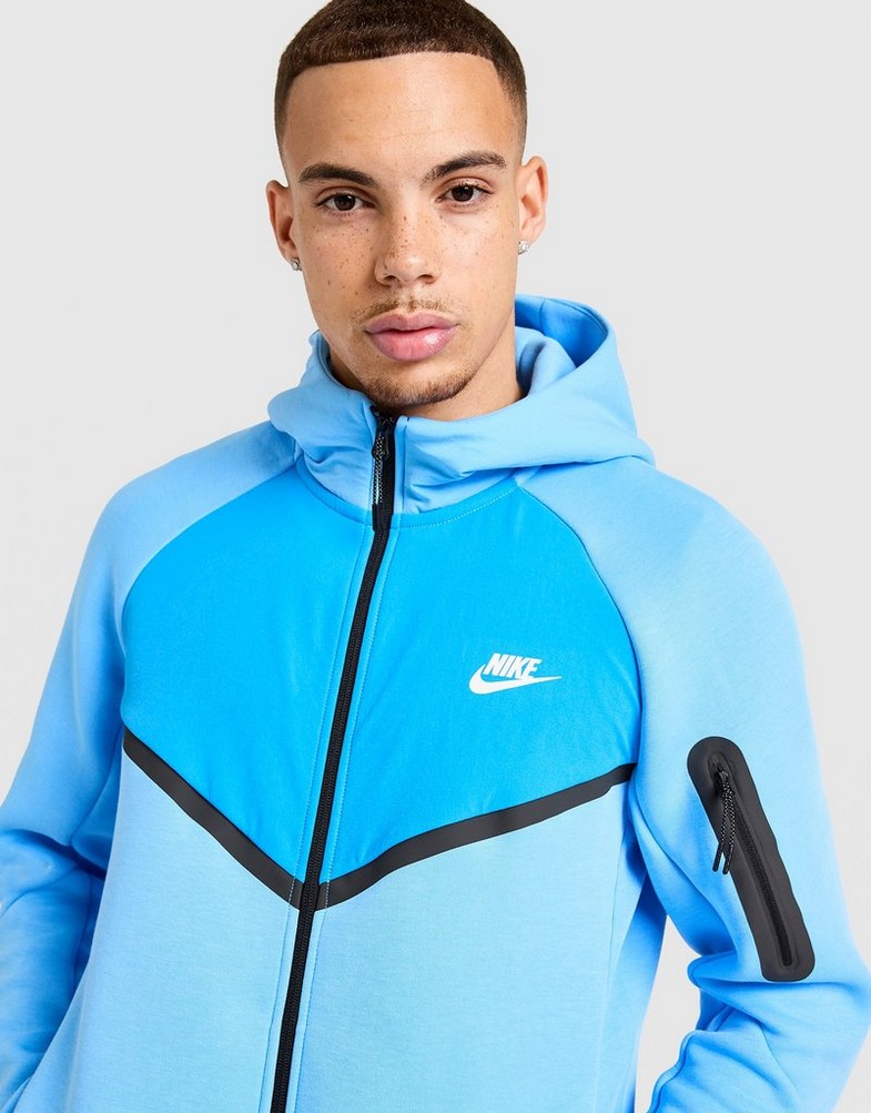 Bluză pentru bărbați NIKE BLUZĂ CU GLUGĂ M NK TCH MIX WR HD IH4302-412 Albastru