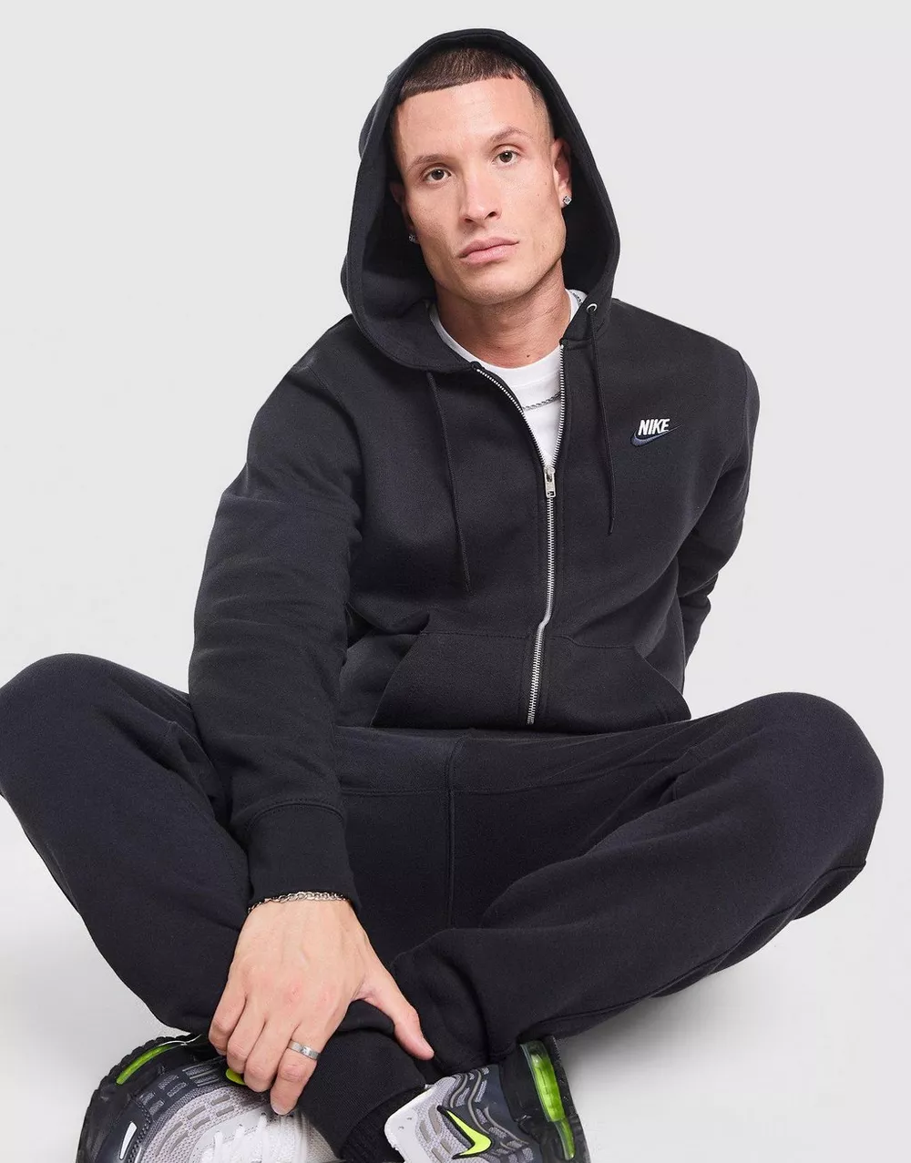NIKE КОФТА НА БЛИСКАВЦІ З КАПЮШОНОМ   M NSW CLUB DT HDFZ, фото 1 з 6