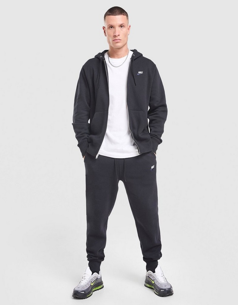 Férfi pulóverek NIKE PULÓVER CIPZÁRAS KAPUCNIS M NSW CLUB DT HDFZ IH4297-010 Fekete