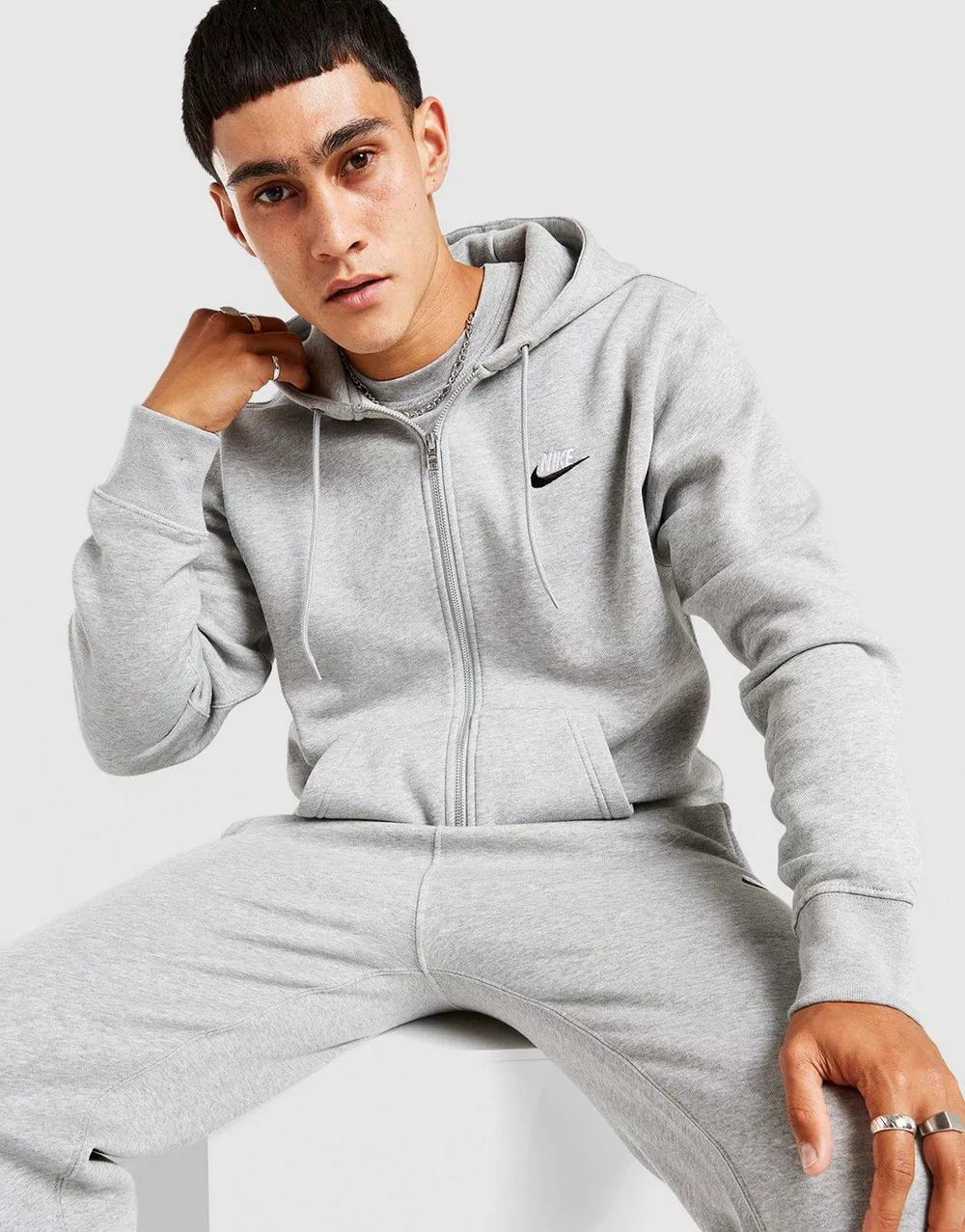 NIKE КОФТА НА БЛИСКАВЦІ M NSW CLUB DT HOODIE FZ BB, фото 1 з 6