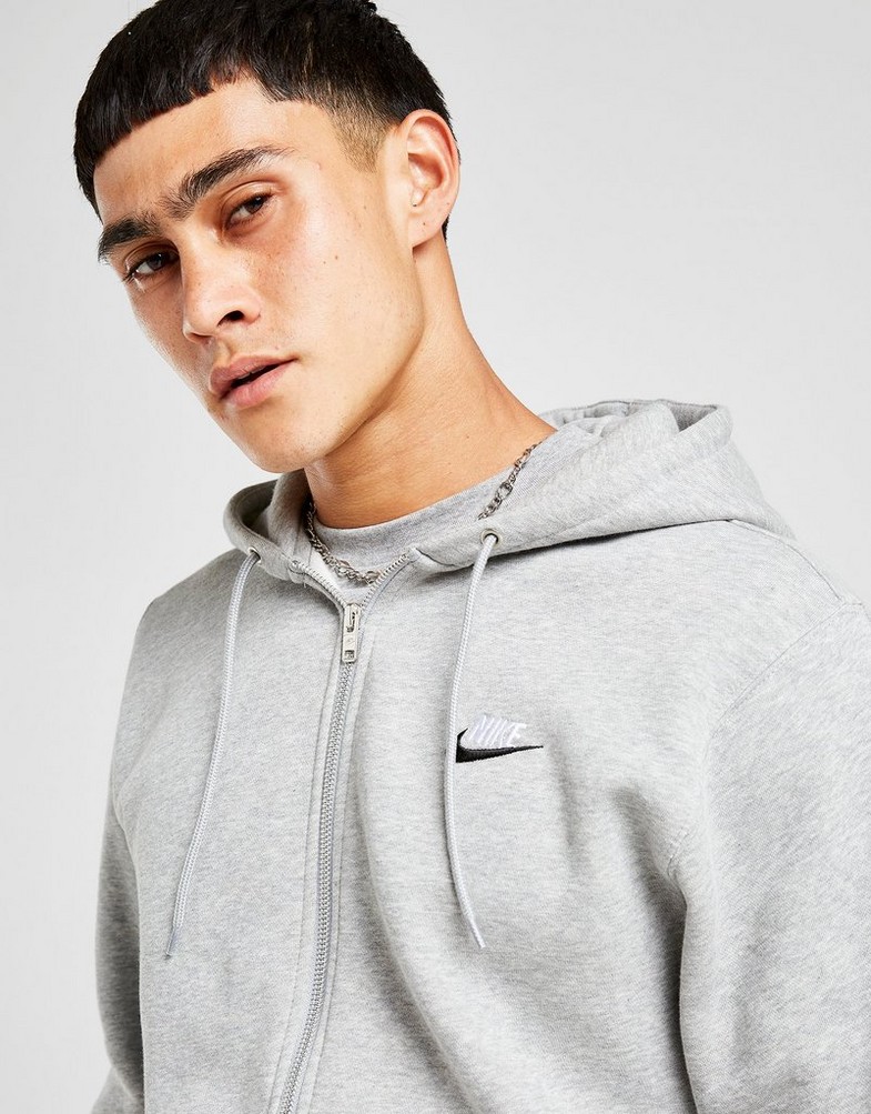 Bluză pentru bărbați NIKE BLUZĂ M NSW CLUB DT HOODIE FZ BB IH4297-063 Gri